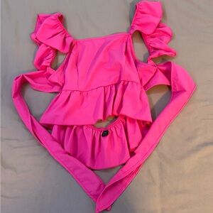 SHEIN Hot Pink Ruffled